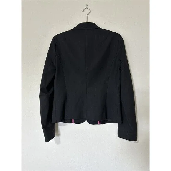 J Crew Wool Blazer Womens Two Button Career Black Size 10 Fully Lined. - Picture 6 of 10